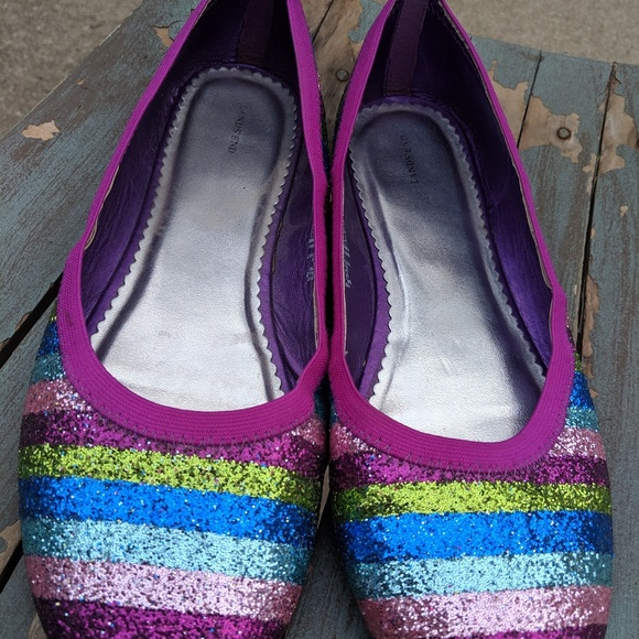 Lands' End Shoes - Lands' End Multi Color Glitter Flats Shoes Size 7M